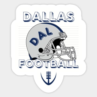 Dallas Football Vintage Style Sticker